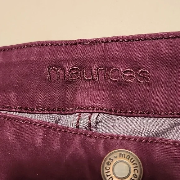 Wine Colored Maurices Skinny Jeans - Picture 7 of 9